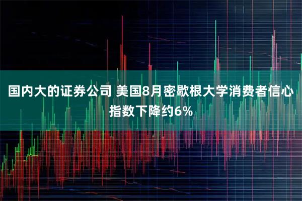 国内大的证券公司 美国8月密歇根大学消费者信心指数下降约6%